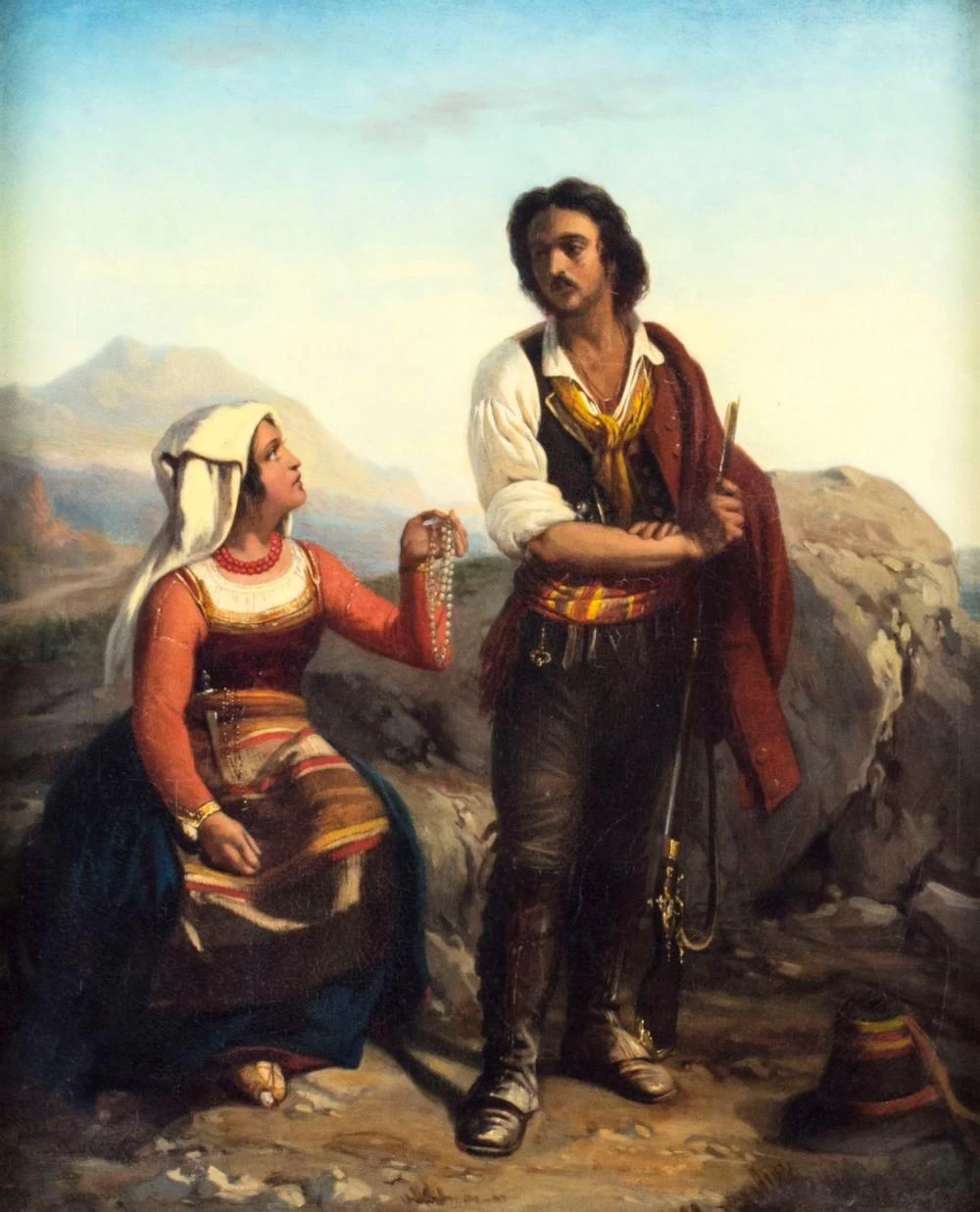 Donna italiana e cacciatore